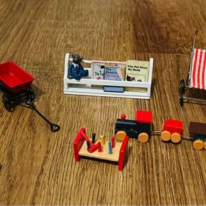 Doll house miniatures trinket shelf